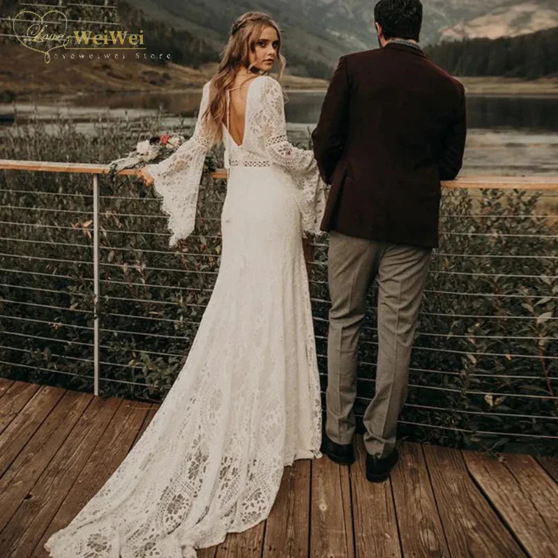 Robe de Mariée Plage Bohème