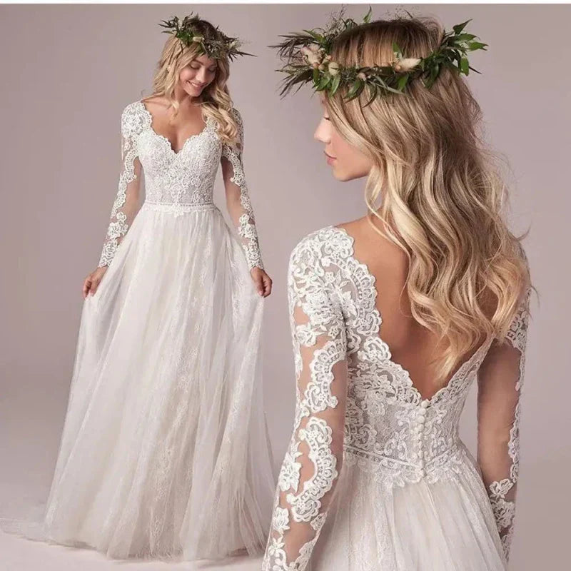 Robe de Mariée Bustier Bohème