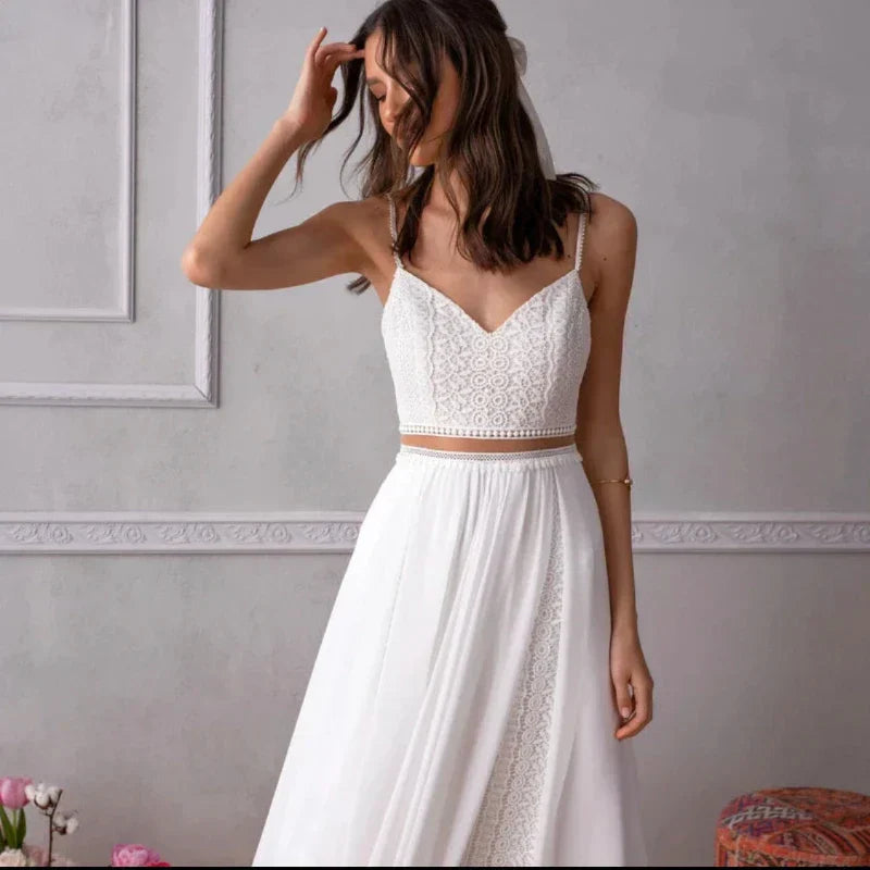 Robe de Mariée Trapèze Bohème