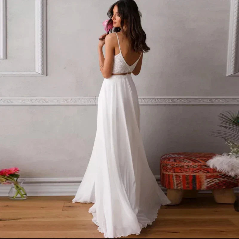 Robe de Mariée Trapèze Bohème