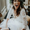 Robe de Mariée Bohème Manche 3/4
