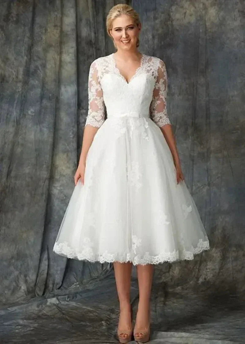 Robe de Mariée Courte Style Bohème